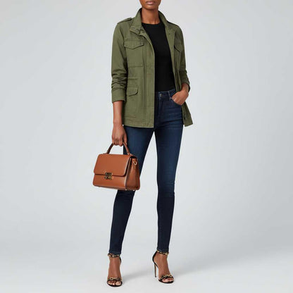 Veste Moderne Femme | Veste à Fermeture Éclair Ajustée